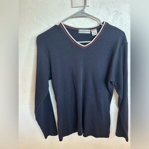 Passport Women's Navy V-Neck Top